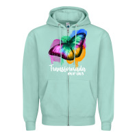 Seafoam transformada por dios Zipper Hoodie - JahusDesignShop