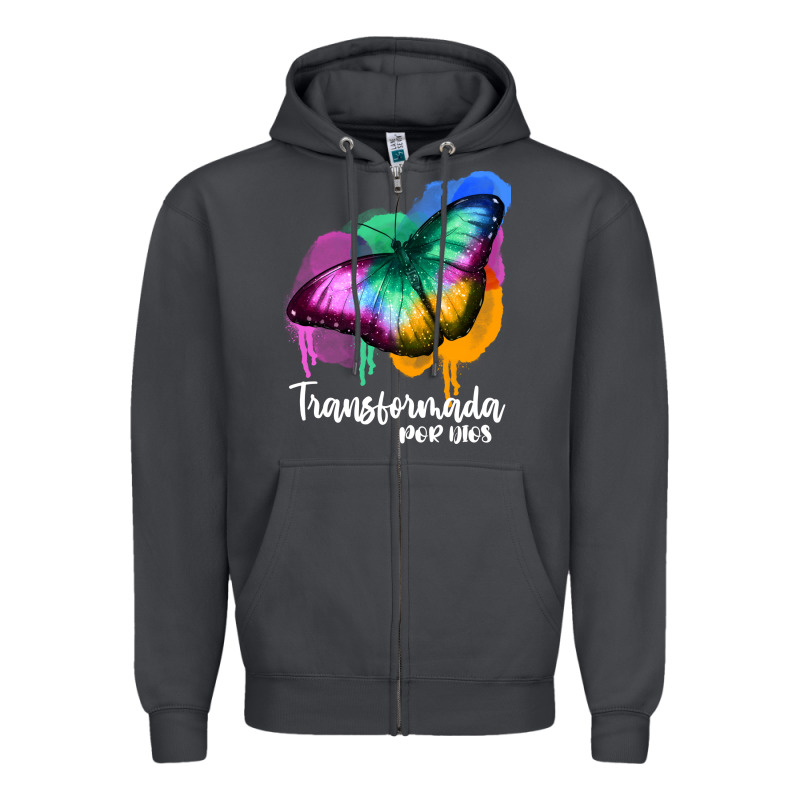Transformada Por Dios Zipper Hoodie by JahusDesignShop | Teevron