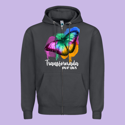 Transformada Por Dios Zipper Hoodie Designed By Jahusdesignshop