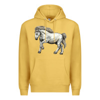 Antique Gold percheron horse Premium Hoodie - LillyAllenDesigns