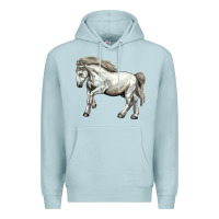 Blue Mist percheron horse Premium Hoodie - LillyAllenDesigns
