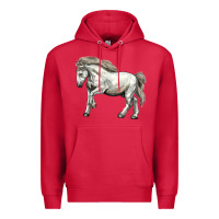 Cardinal percheron horse Premium Hoodie - LillyAllenDesigns