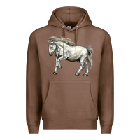 Chestnut percheron horse Premium Hoodie - LillyAllenDesigns