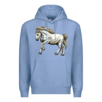 Colony Blue percheron horse Premium Hoodie - LillyAllenDesigns