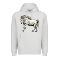 Dove Grey percheron horse Premium Hoodie - LillyAllenDesigns