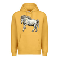 Mustard percheron horse Premium Hoodie - LillyAllenDesigns