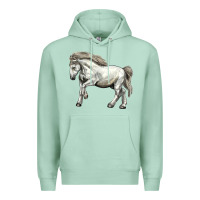 Seafoam percheron horse Premium Hoodie - LillyAllenDesigns