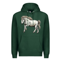 Sports Green percheron horse Premium Hoodie - LillyAllenDesigns