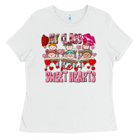 White Valentine's Day my class is full of sweet hearts Ladies Tee - FaDigitalArtStudio