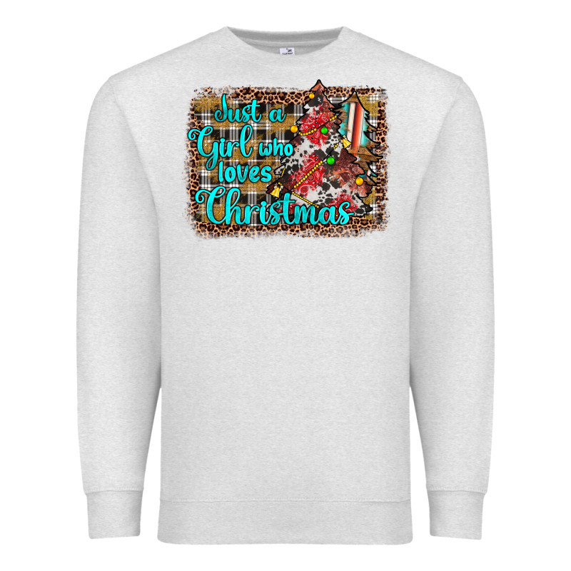 Just A Girl Who Loves Christmas Premium Sweatshirt by JahusDesignShop | Teevron