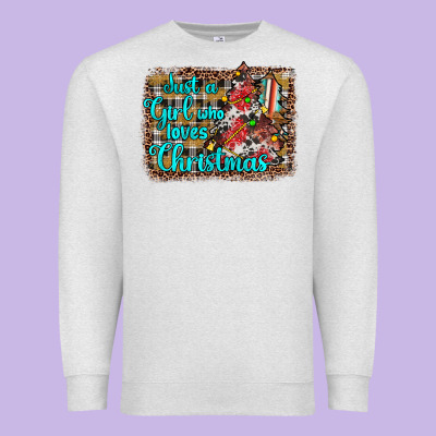 Just A Girl Who Loves Christmas Premium Sweatshirt Designed By Jahusdesignshop