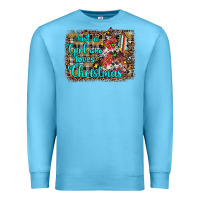 Ocean Blue just a girl who loves christmas Premium Sweatshirt - JahusDesignShop