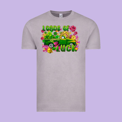 Loads Of Luck St. Patricks Day Vintage Tee Designed By Fadigitalartstudio