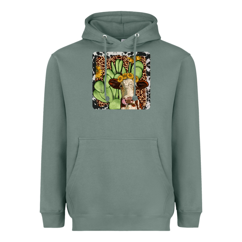 Cactus Hereford Coaster Heavyweight Hoodie by JahusDesignShop | Teevron