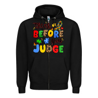 Black think before you judge Zipper Hoodie - JahusDesignShop