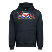 Navy red white and boozy libbey glass Urban Hoodie - RanaPortraitStore