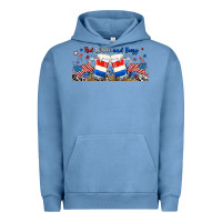 Pigment Pebble Blue red white and boozy libbey glass Urban Hoodie - RanaPortraitStore