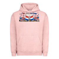 Pigment Salmon red white and boozy libbey glass Urban Hoodie - RanaPortraitStore