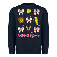 Navy softball coquette bow Heavyweight Sweatshirt - JahusDesignShop