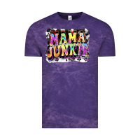 Cloud Purple Mama junkie Mother's Day Vintage Tee - FaDigitalArtStudio