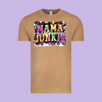 Mama Junkie Mother's Day Vintage Tee Designed By Fadigitalartstudio