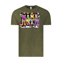 Vintage Olive Mama junkie Mother's Day Vintage Tee - FaDigitalArtStudio