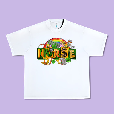 Nurse St Patricks Urban Heavy Tee Designed By Fadigitalartstudio