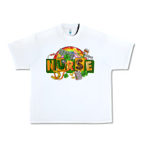 White nurse st patricks Urban Heavy Tee - FaDigitalArtStudio