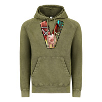 Vintage Olive farm life alphabet lowercase letters v Vintage Hoodie - BundleAndBundleShop