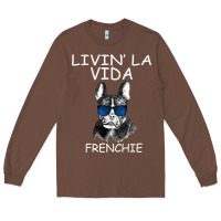 Chestnut Livin' la vida Frenchie Long Sleeve Tee - Bettercallsaul