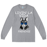Heather Grey Livin' la vida Frenchie Long Sleeve Tee - Bettercallsaul