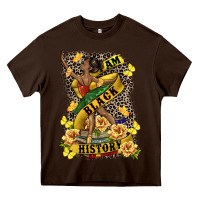 Chocolate Brown i am black history Heavy Core Tee - CowGirlArtShop