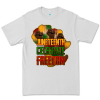 Dove Grey Juneteenth celebrate freedom Premium Tee - HowdyJamesFarm