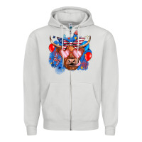 Western America Cow Zipper Hoodie | Teevron