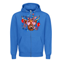 True Royal western america cow Zipper Hoodie - JahusDesignShop