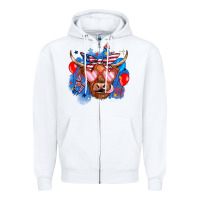 White western america cow Zipper Hoodie - JahusDesignShop