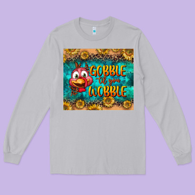 Gooble Til You Wobble Tumbler Long Sleeve Tee Designed By Bundleandbundleshop