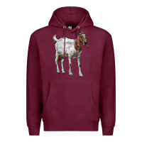 Burgundy Boer Goat Premium Hoodie - LillyAllenDesigns