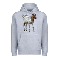 Heather Grey Boer Goat Premium Hoodie - LillyAllenDesigns