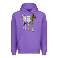 Purple Boer Goat Premium Hoodie - LillyAllenDesigns