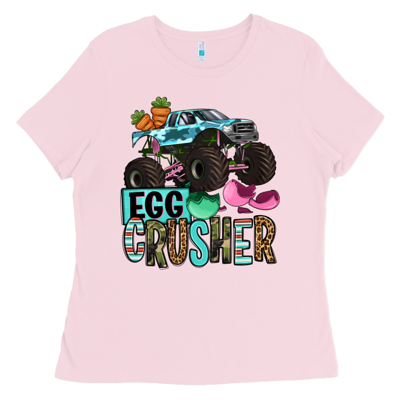 Easter Day Monster Truck Easter Egg Crusher Ladies Tee by OliviaCreatesArt | Teevron