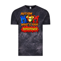 Cloud Black Autism mom what's your superpower Mother's Day Vintage Tee - FaDigitalArtStudio