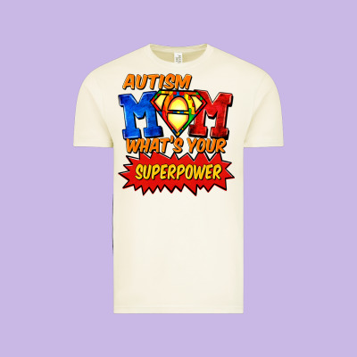 Autism Mom What's Your Superpower Mother's Day Vintage Tee Designed By Fadigitalartstudio
