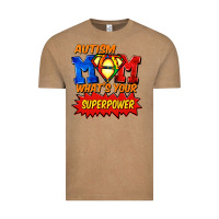 Vintage Coffee Autism mom what's your superpower Mother's Day Vintage Tee - FaDigitalArtStudio