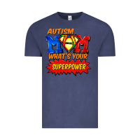 Vintage Denim Autism mom what's your superpower Mother's Day Vintage Tee - FaDigitalArtStudio