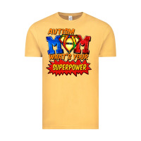 Vintage Mustard Autism mom what's your superpower Mother's Day Vintage Tee - FaDigitalArtStudio