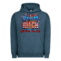 Pigment Midnight Navy boom bitch get out the way Urban Hoodie - RanaPortraitStore