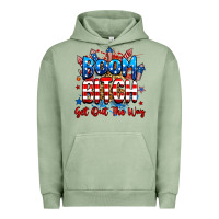 Pigment Oil Green boom bitch get out the way Urban Hoodie - RanaPortraitStore