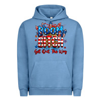 Pigment Pebble Blue boom bitch get out the way Urban Hoodie - RanaPortraitStore
