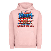 Pigment Salmon boom bitch get out the way Urban Hoodie - RanaPortraitStore